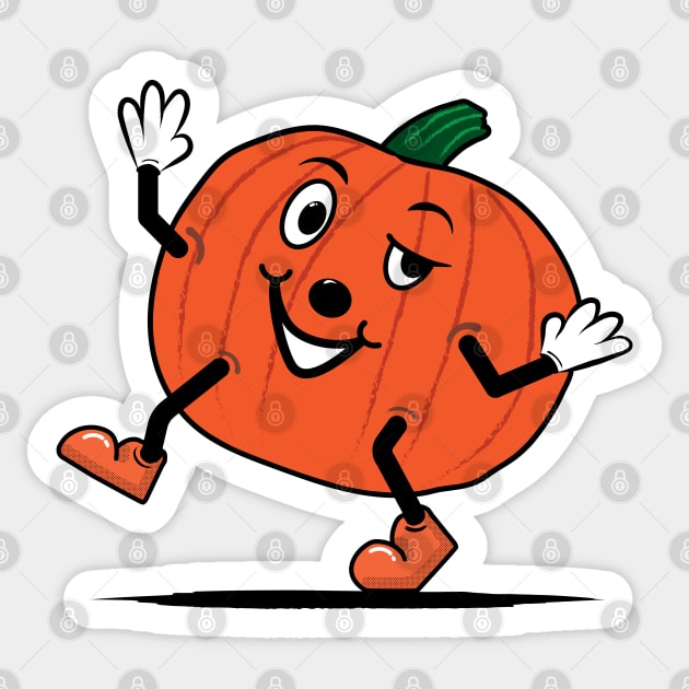 Halloween Jack-o-Lantern, Cartoon Pumpkin, Happy Halloween, Funny Pumpkin Sticker by McNutt